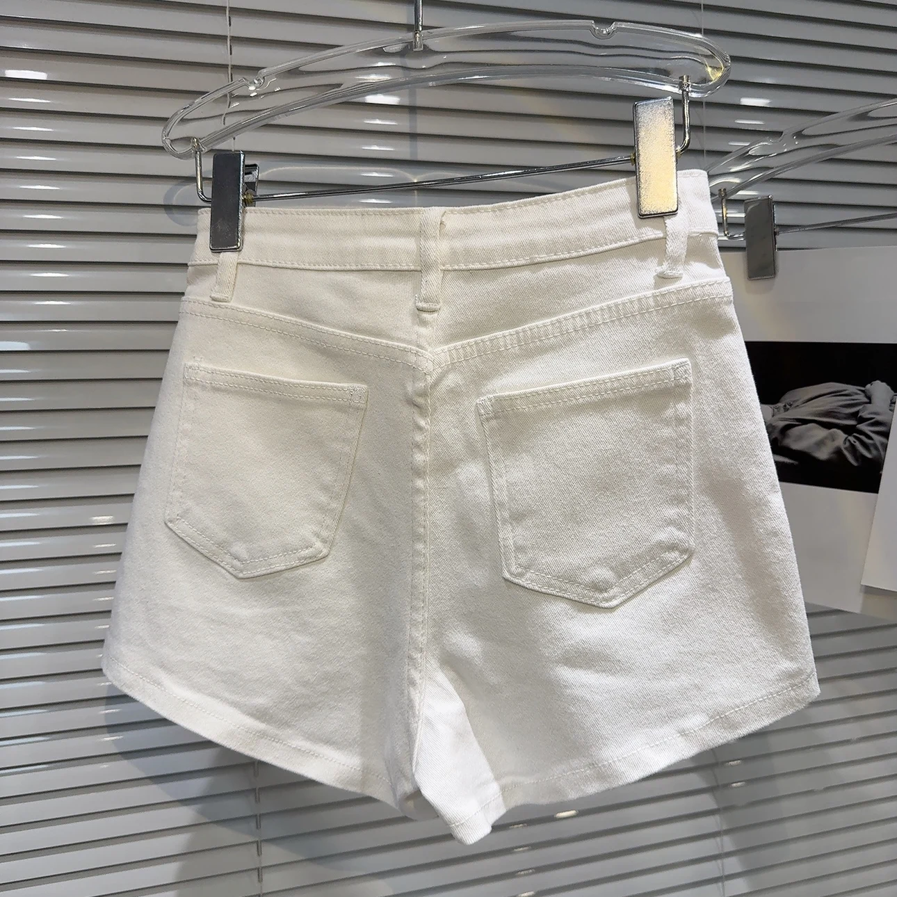 Street Style Starry Hot Drilling Arc Edge Trousers Hot Pants 2024 Summer New Hot Girl Fashion All-Match High Waist Denim Shorts