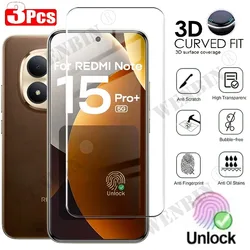 Premium Tempered Glass Screen Protector Set - Curved Full Cover (3 - Pack) - Redmi Note 13 Pro (Transparent)