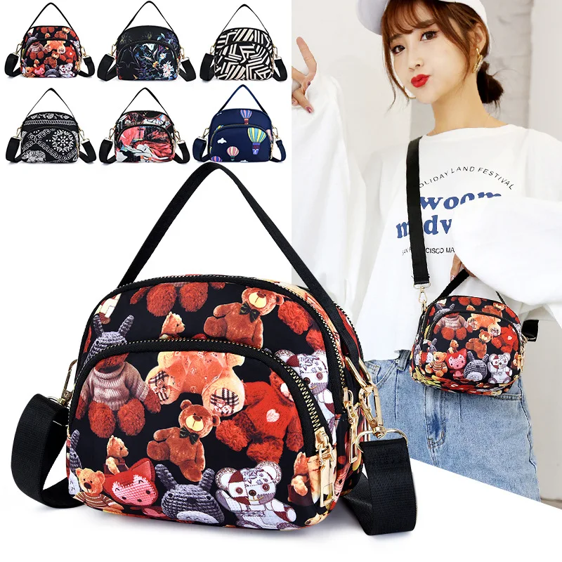 Women's Shoulder Bag Zipper Casual Shoulder Bag Fashion Pure Color Tote Outdoor Canvas Handbag Messenger Crossbody Handbags