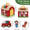 Children's Building Blocks House Polyhedral Early Education Puzzle Toy Shape Matching Baby 1-2 Year Old Boys and Girls Toys 6