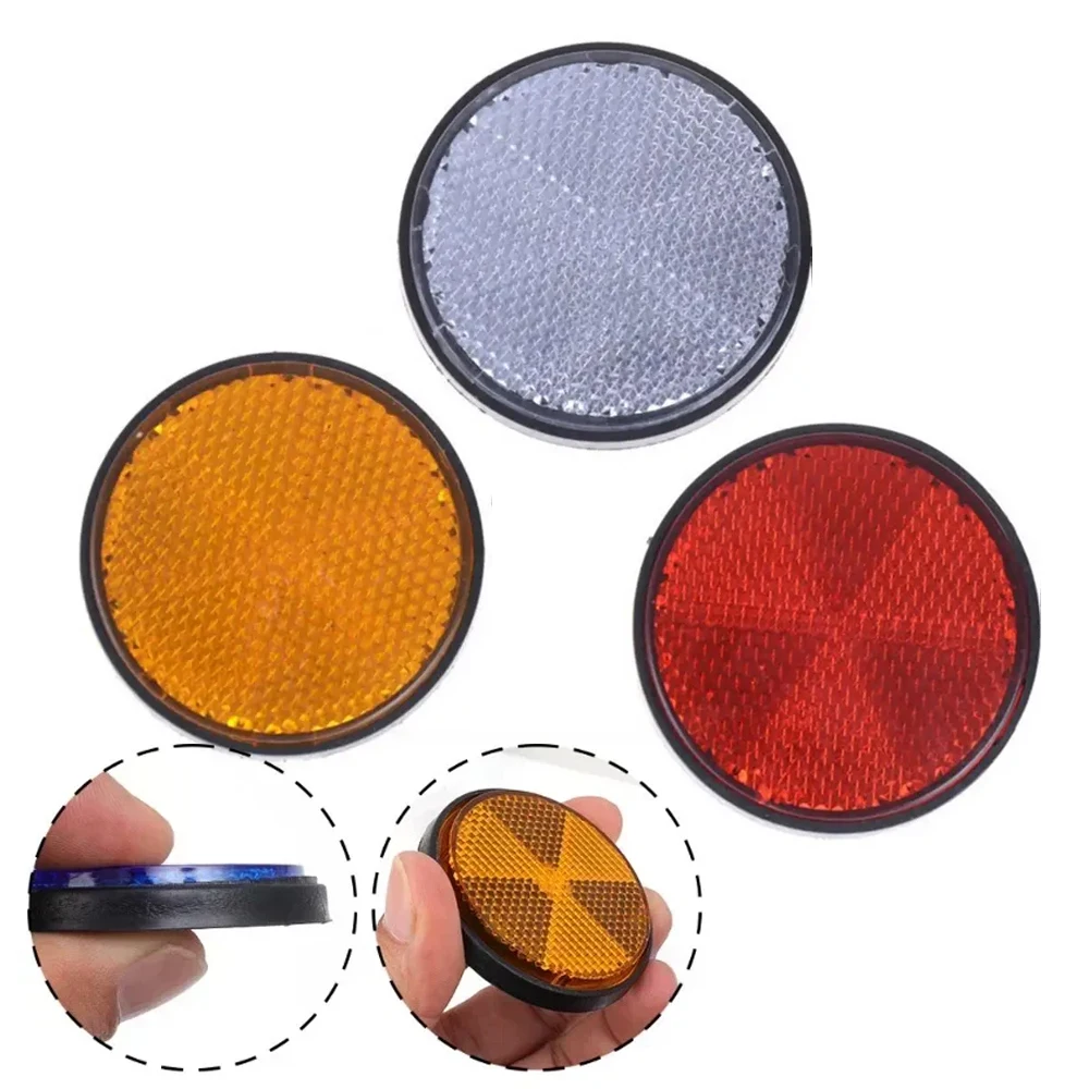 Self Adhesive Reflector 2x Self Adhesive Reflector Rectangular Round Safety Mark Signal Strip Reflective Car Carriers Fence Trailer Gate Post Waterproof