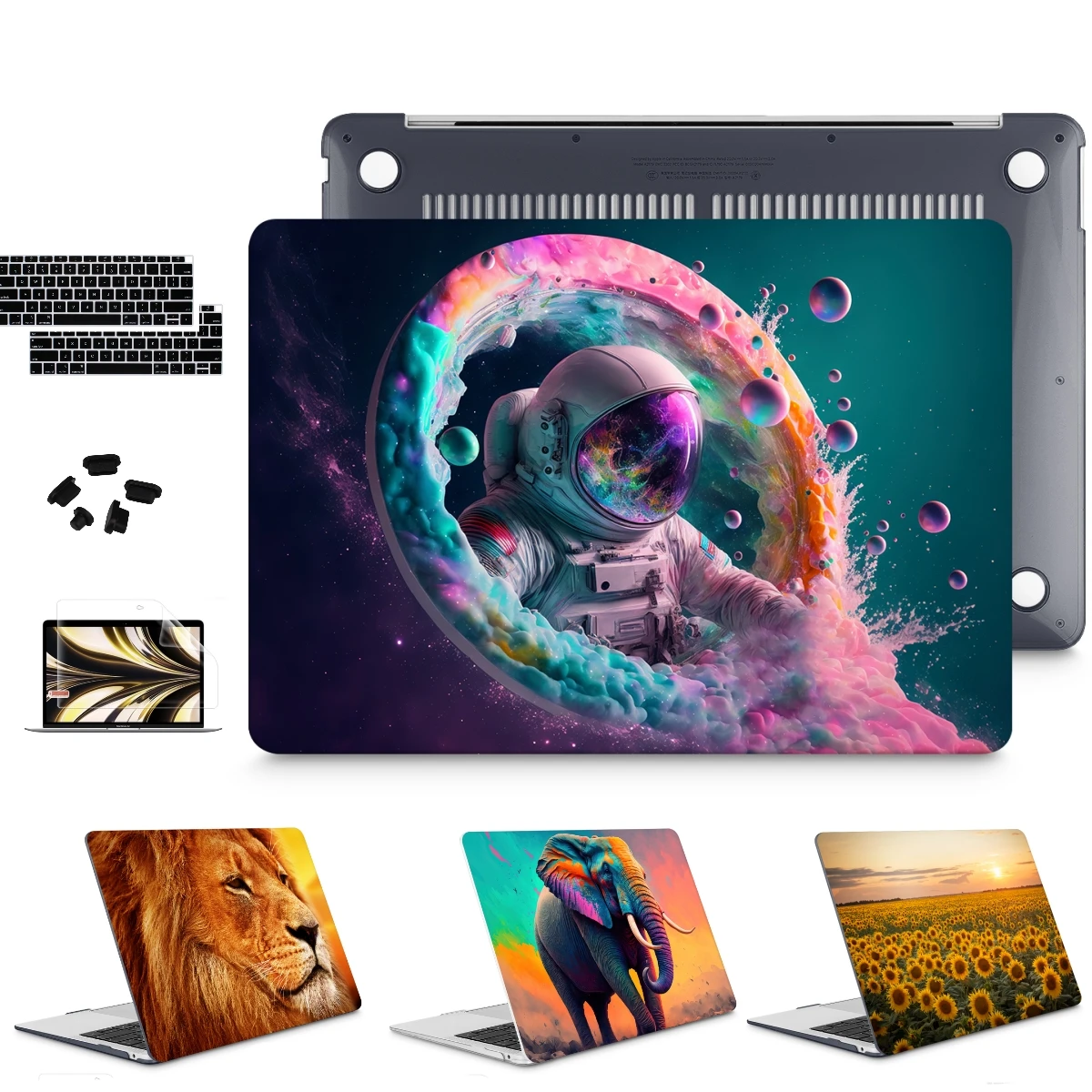 Colorido Astronaut para Macbook Case Pro 13 Polegadas A2338 m1 m2 Air 13 2023 2023 A2681 A2337 A2179 Pro 14 15 16 A2442 A1707 Case