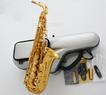Brass Lacquered WAS-475 Alto Saxophone Sax Luxury Hard Case