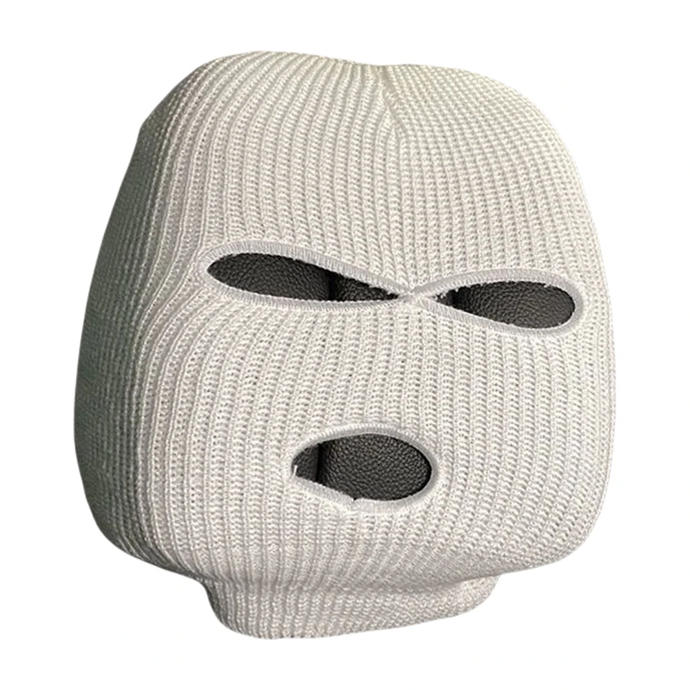 Car Headrest Spoof Car Seat Cover Masked Person Knitted Headgear Halloween Decoration Auto Anti Theft Warning Accessories