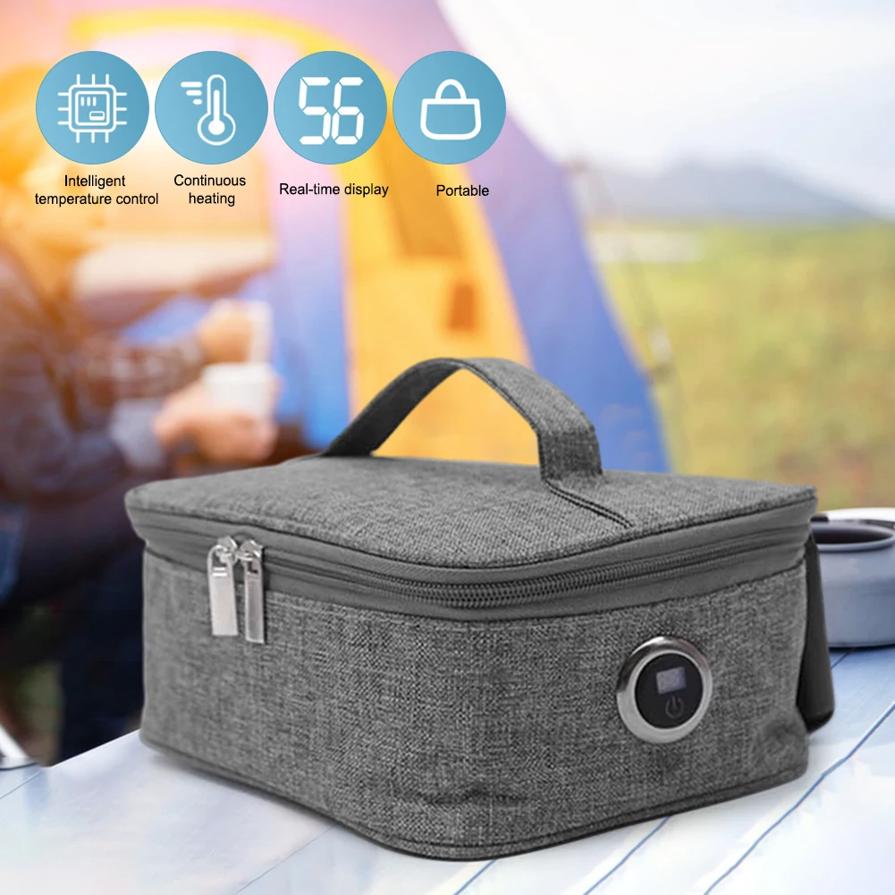 USB Rechargeable Portable Electric Lunch Bag Food Heater Warmer Portable Lunch Warmer Reusable Insulated Bag 3 Heat Levels