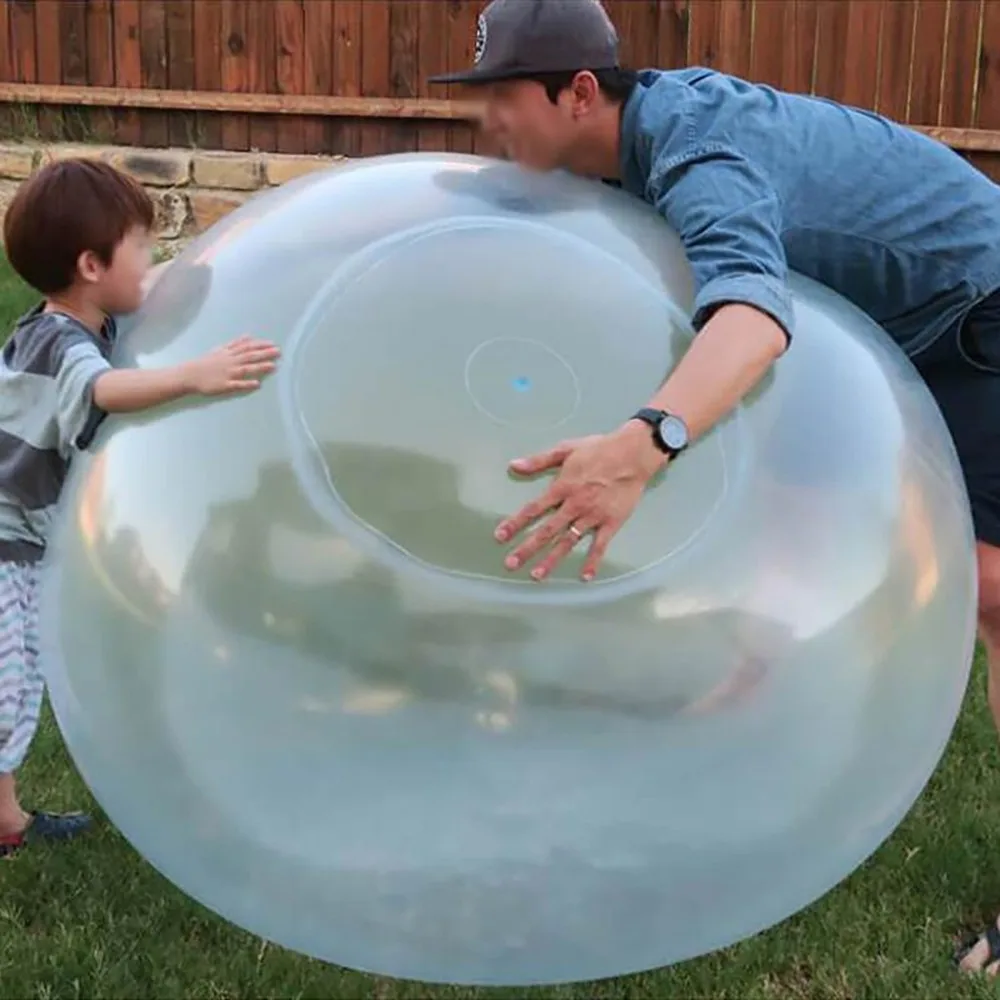 Water Filled Transparent Ball 130cm-40cm Birthday Party Balloon Toy Durable Non-leakable Children Outdoor Fun Game Bouncy Ball