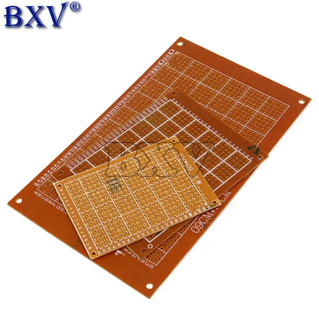 Placa de prototipo PCB de 7 Uds., placa de circuito Universal DIY, placa de  soldadura de un solo orificio, 5x7, 6x8, 7x9, 9x15, 10x15, 10x22, 12x18, placas  mixtas – Los mejores productos