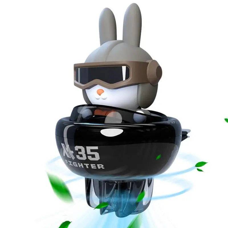

Little Animal Air Freshener Funny Rabbit Pilot Car Air Freshener Propeller Fan Automotive Air Fresheners Car Accessories Air