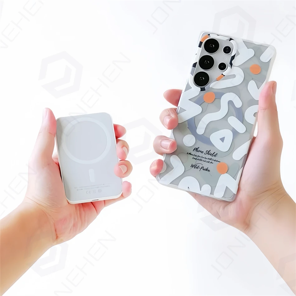 Geometric Graffiti Shockproof Magnetic Wireless Charge Case Cover