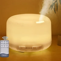 500ml Ultrasonic Air Humidifier Remote Control Essential Oil Diffuser Desktop Aroma Machine Scent Diffuser with LED Night Lights 1