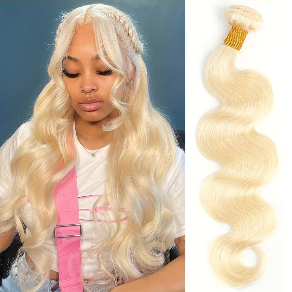 Human Hair Extensions Human Hair Bundles Human Hair Bulk 613 Blonde Bundles 10-30 Inch 613 Body Wave Bundles 50g/Pcs Blonde Bundle