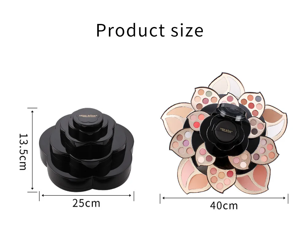 MISS ROSE All in One Makeup Kit for Women Full Kit Set Make Up Sets Eyebrow Eyeliner Eyeshadow Brushe Multi-Purposes Kits Box 5