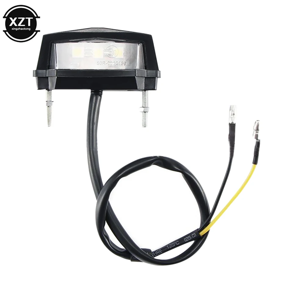 Luce Targa Universale Per Moto A LED, 12V, Fanale Posteriore Con Lente Trasparente E Luce Bianca