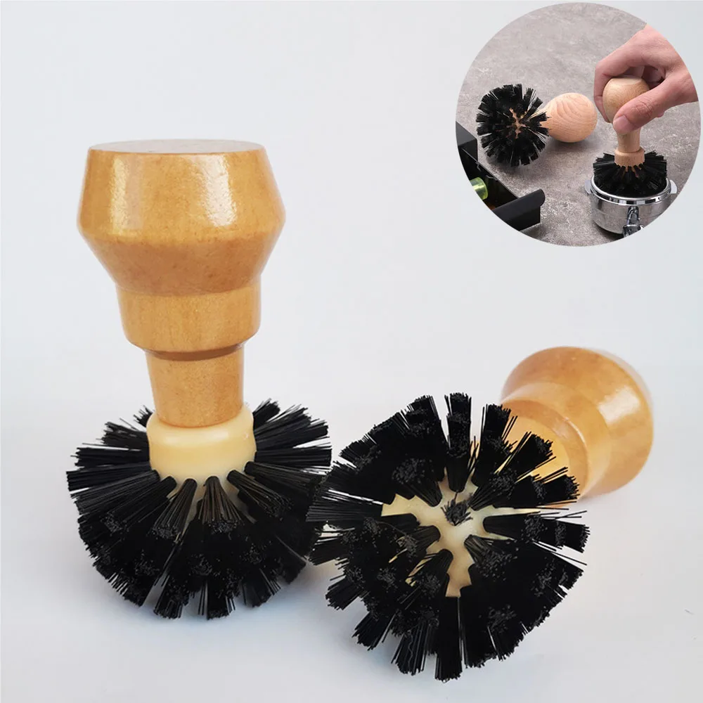 Protable Coffee Tamper Cleaning Brush Espresso Grinder Machine Horse