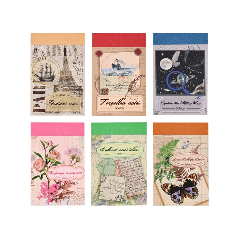 50 Sheets Vintage Materials Book Scrapbook Materials DIY Photo Album Collage Journalling Creative Stationery Background Paper
