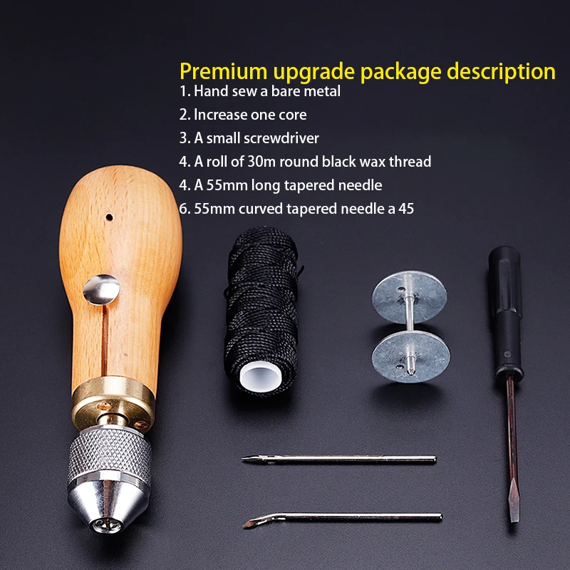  Professional Sewing Awl Hand Stitcher Repair Tool Kit