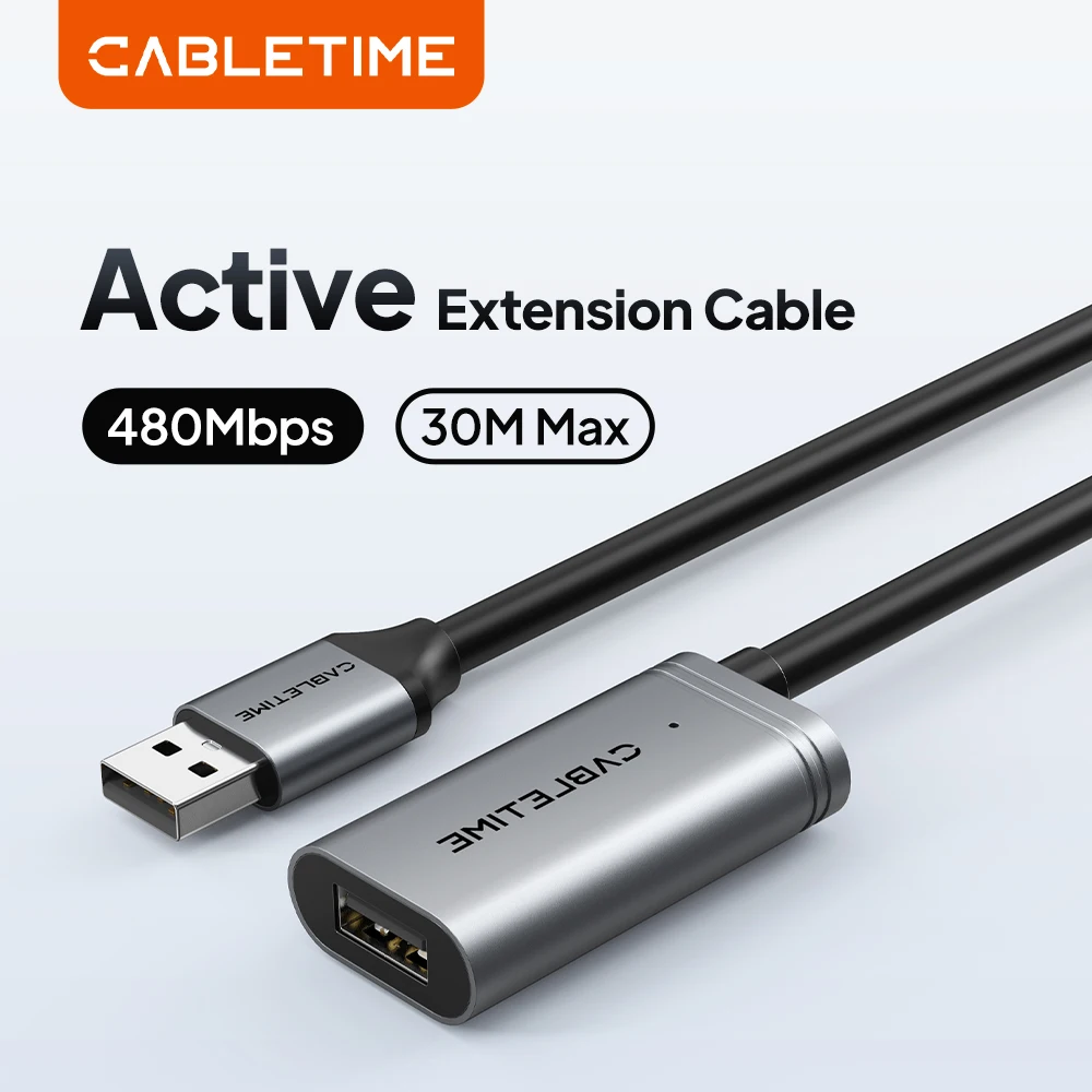 High-Speed USB 2.0 Extension Cable with Fast Data Transfer - Up to 480Mbps, Multiple Lengths Available