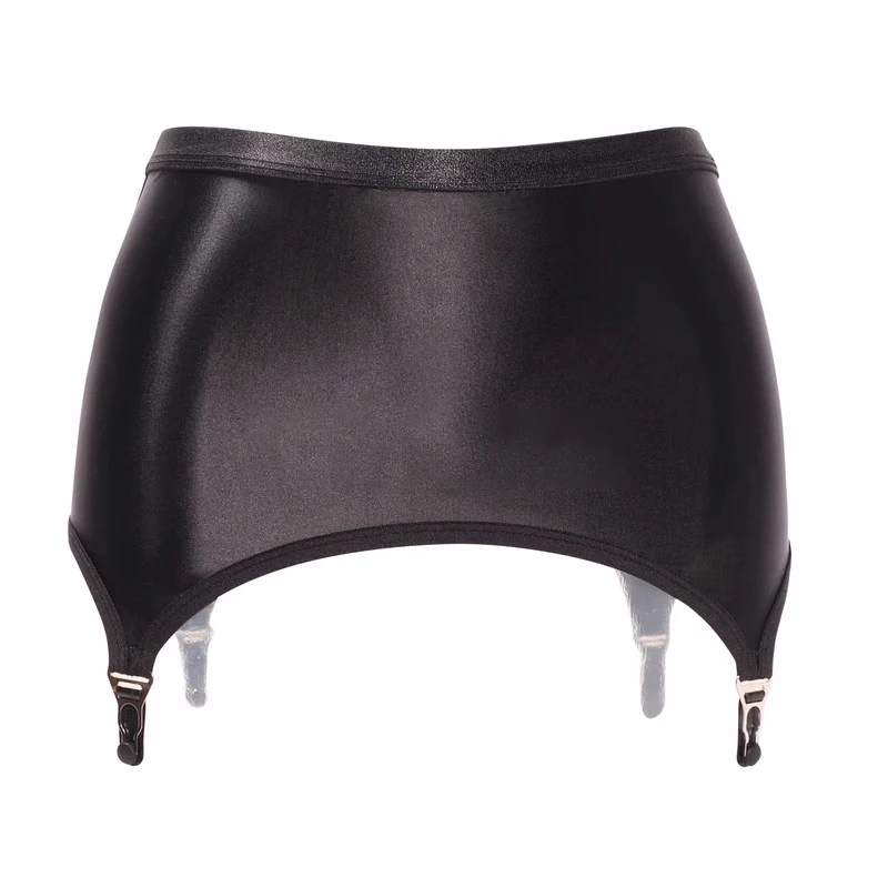 Gothic Metal Clip Garter Belt For Women Stockings Erotic Lingerie Oil Shiny Wedding Costumes Pole Dance Sexy Underwear 5 Styles