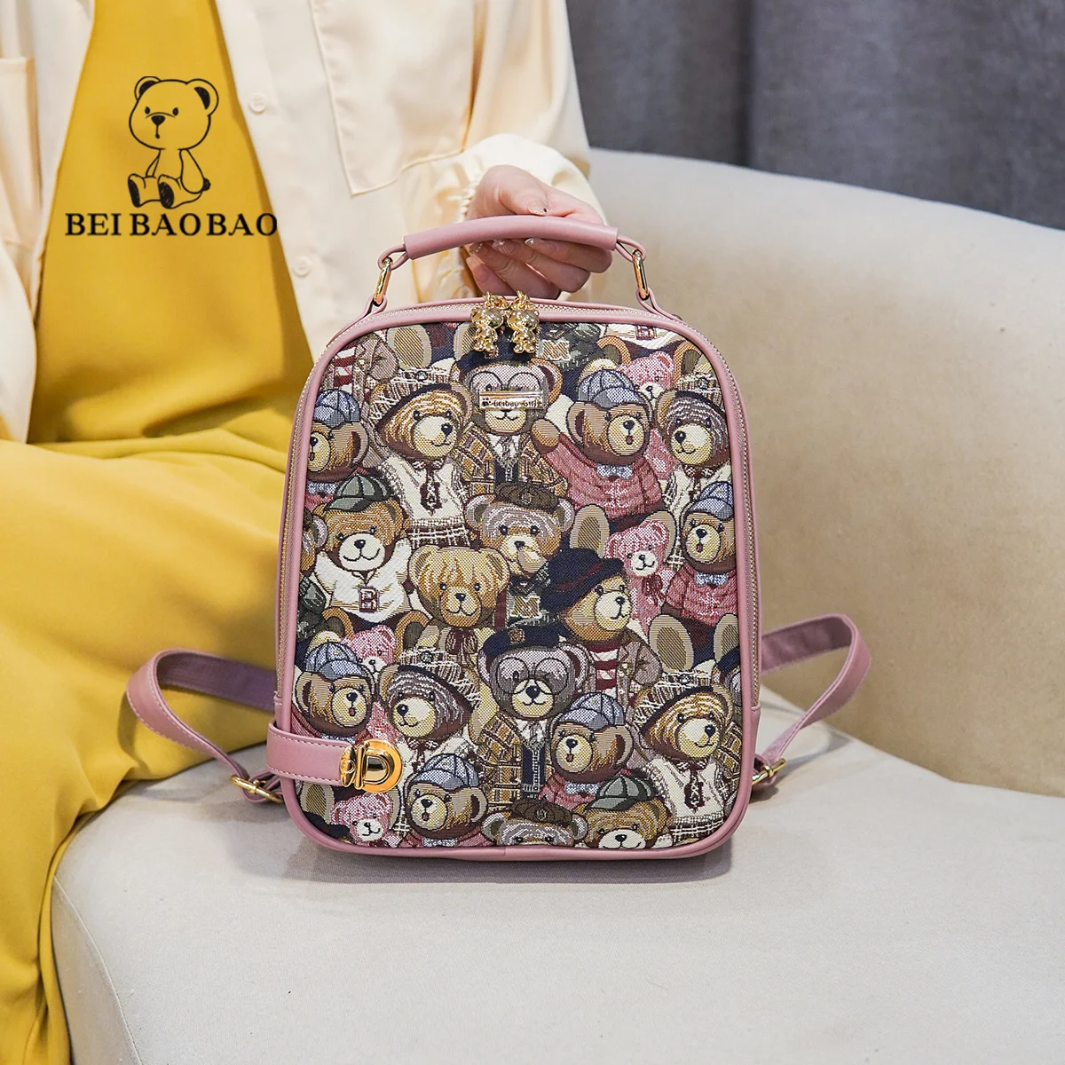 Backpack Women's 2023 Casual New Fashion Canvas Messenger Female Tote Bag Large Capacity Children's Travel Mochilas Bolsas Y2k