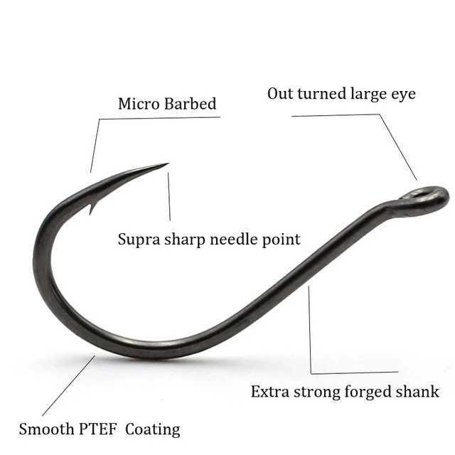 10pcs Ptfe Coating Carp Fishing Hook Jig Head Yn Carp Hooks High Carbon  Steel Curve Shank Barbed Fishhook Chod Hair Rigs Hooks - Fishhooks -  AliExpress