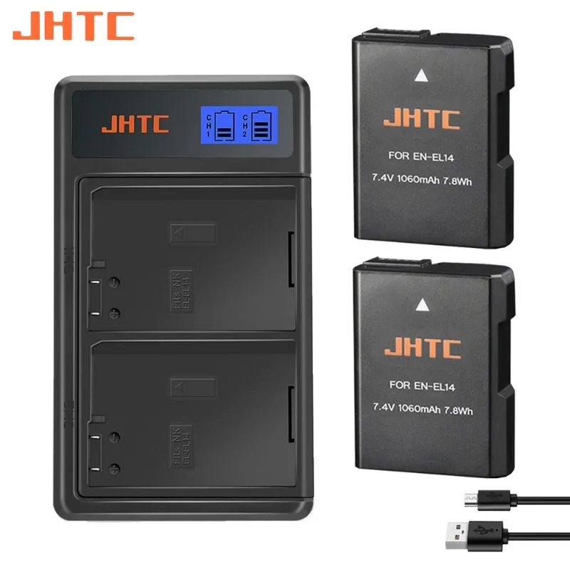 Batteria Jhtc En-El14 En El14 Per Batterie Per Fotocamere Nikon D3200 D3400 D3300 D3100 D5100 D5200 D5300 D5600 1060Mah