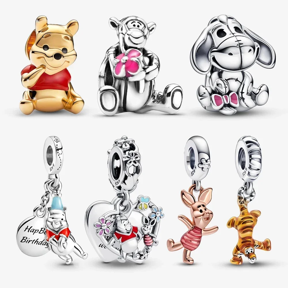Fit Original Pandora Charms Bracciali Disney Winnie The Pooh Charm Ciondolo Gioielli