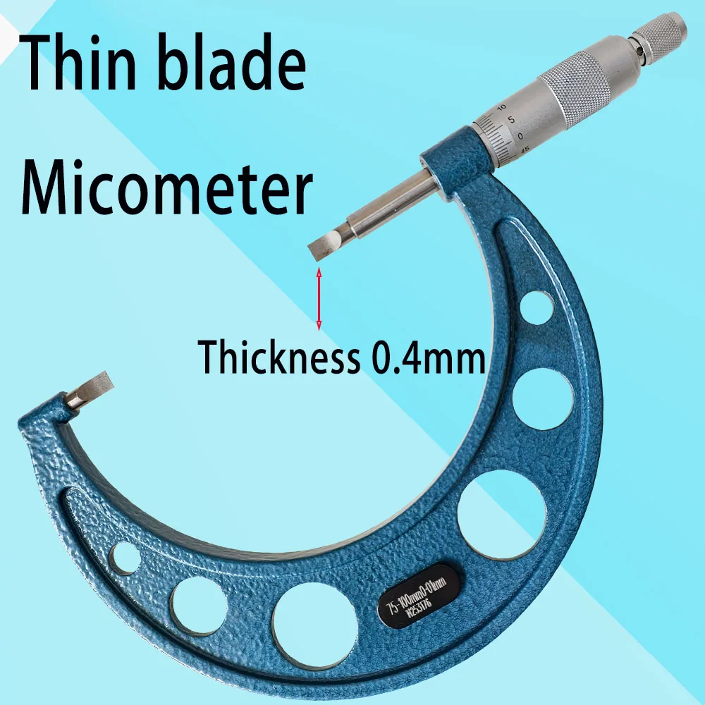 Thin blade Outside Micrometer gap groove small tips Thickness 0.4mm ...