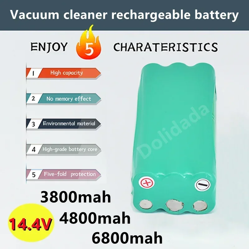 

Brand New Original 14.4V Ni-MH 6800 MAh Robot Vacuum Cleaner Rechargeable Battery for LiberoV-M600 / M606 V-botT270 / 271