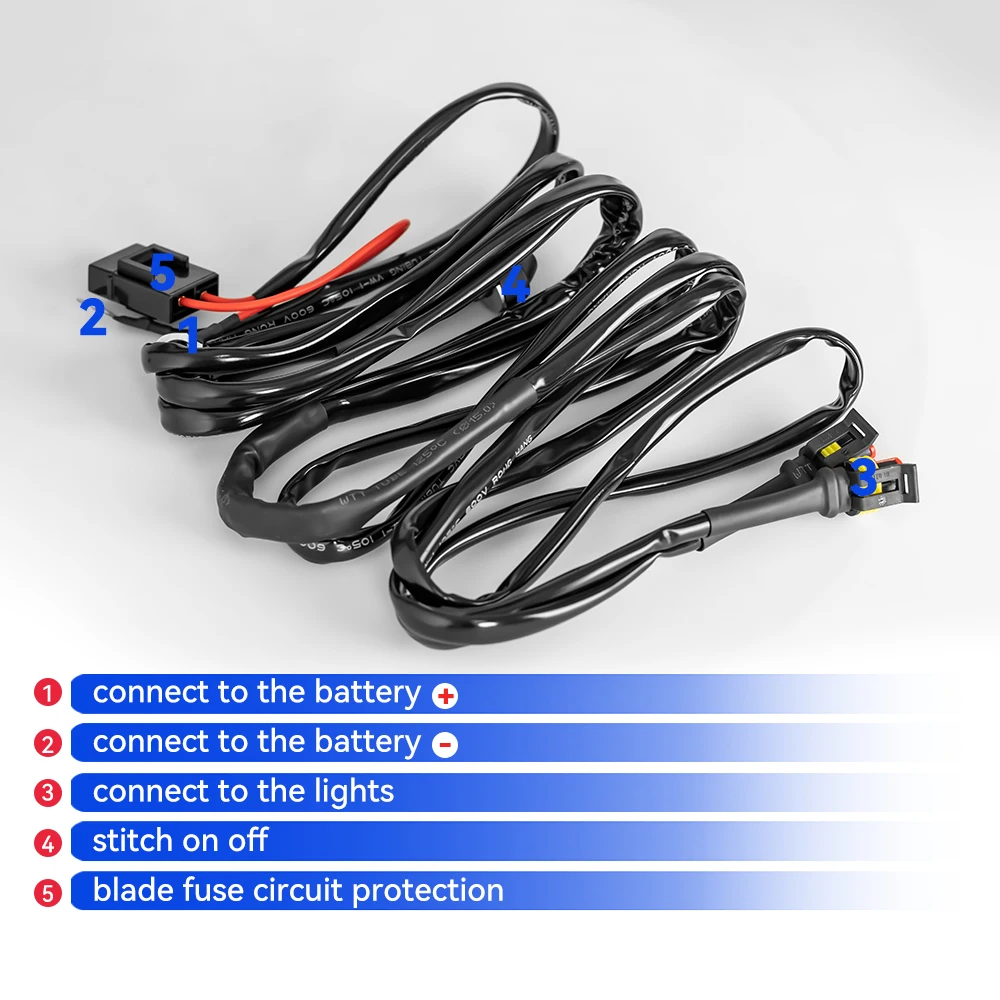 LED Fog Light Wiring Harness Relay Wire For BMW Motorcycles BMW R1250GS ADV F800GS R 1250 GS LC