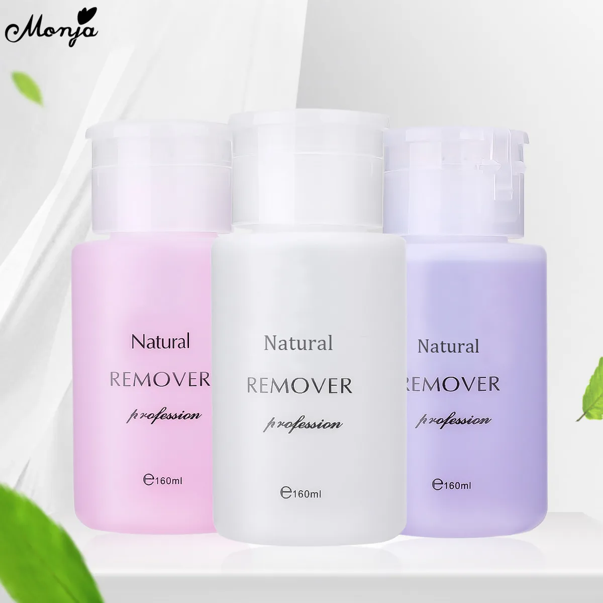 

Monja 160ml Nail Remover Liquid Nail Polish UV Gel Clear Dust Dirt Brush Cleanser Professional Manicure Tool Salon Supplies
