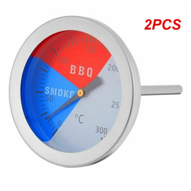 

2PCS 2'' Stainless Steel Thermometer Barbecue BBQ Smoker Grill Temperature Gauge