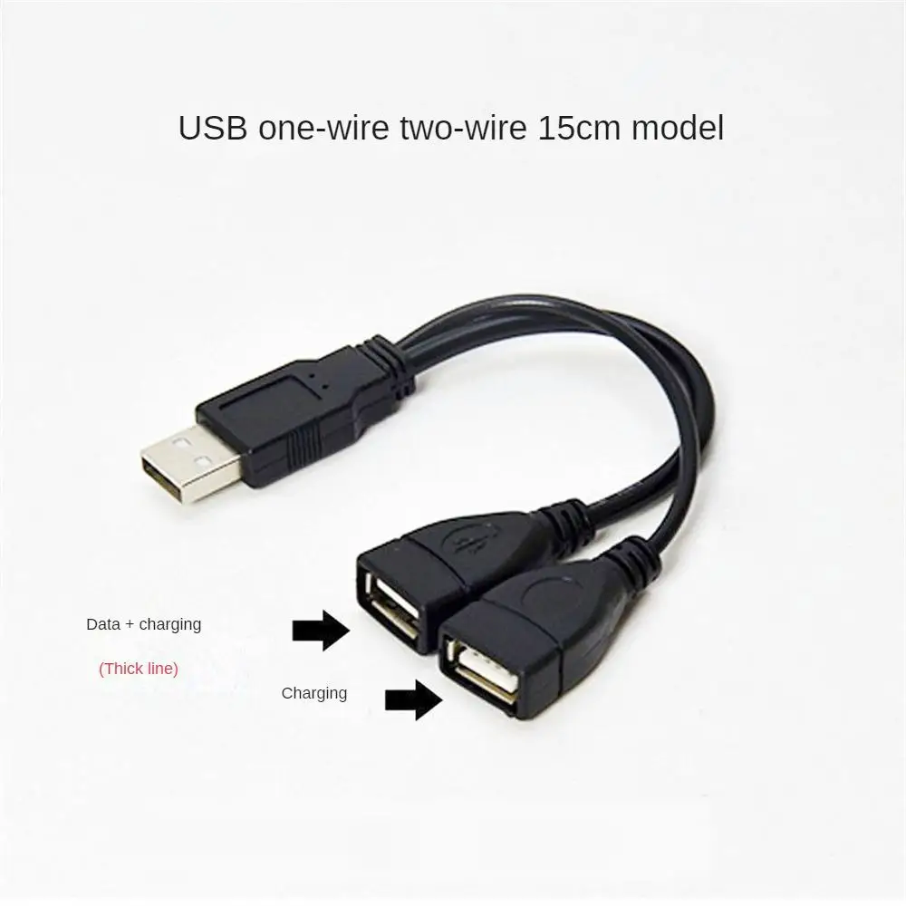 1pcs Usb 2.0 A Male To Usb Female 2 Double Dual Usb Female Splitter  Extension Cable Hub Connector - Computer Cables & Connectors - AliExpress