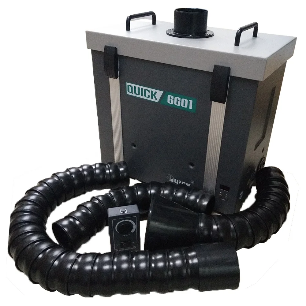 

QUICK 6601 fume extractor For Mobile Phone Repair Efficient Low Noise Purification Filter System Smoker Purifier