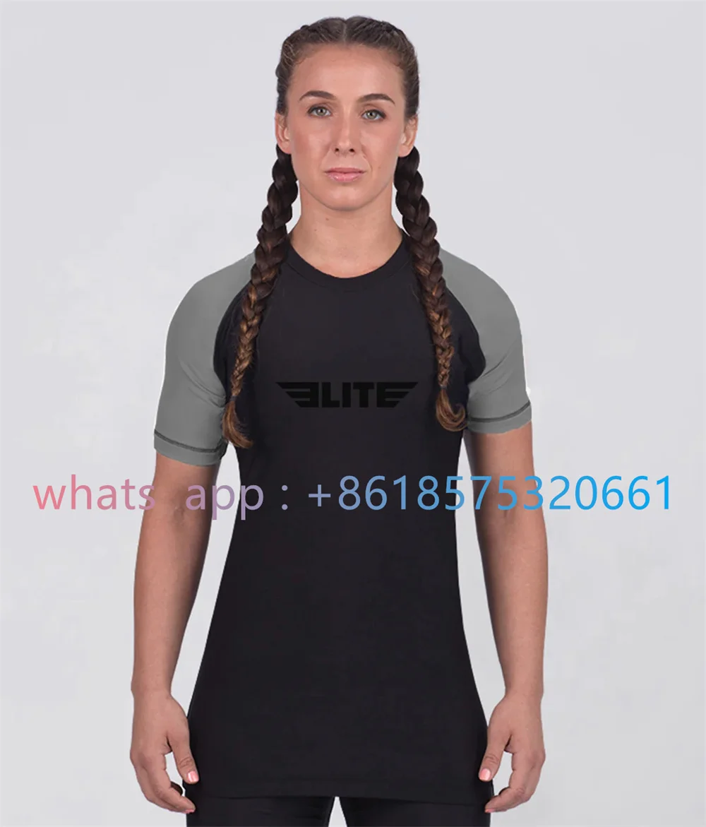 Women's Short Sleeve Jiu Jitsu BJJ Rash Guard Surf Rash Guard Surfing Diving Swimwear Tight T-Shirt Snorkeling Skins Top