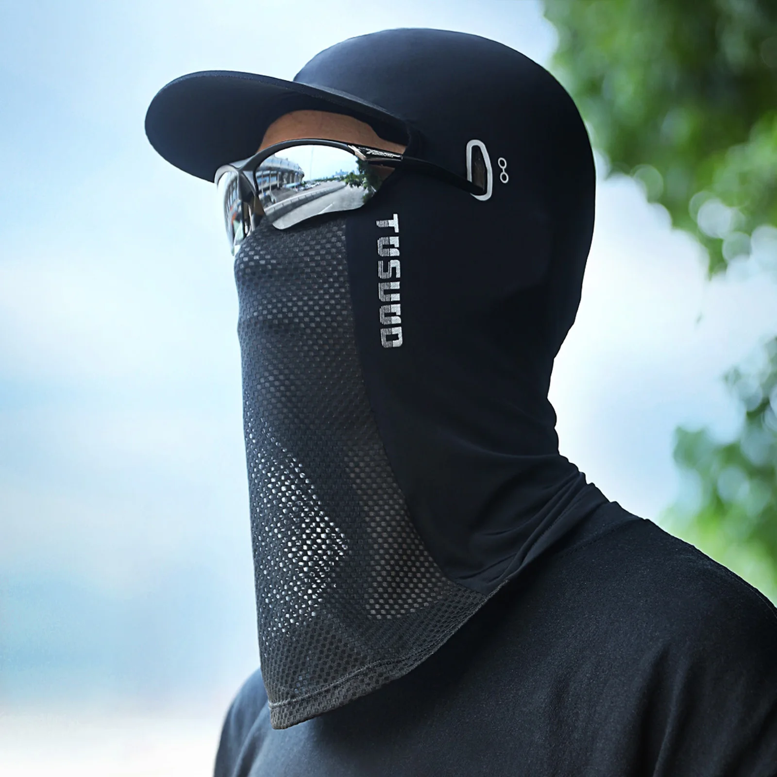 TOSUOD Summer Face Mask Breathable Ice Silk Cycling Sports Mask - Image 2