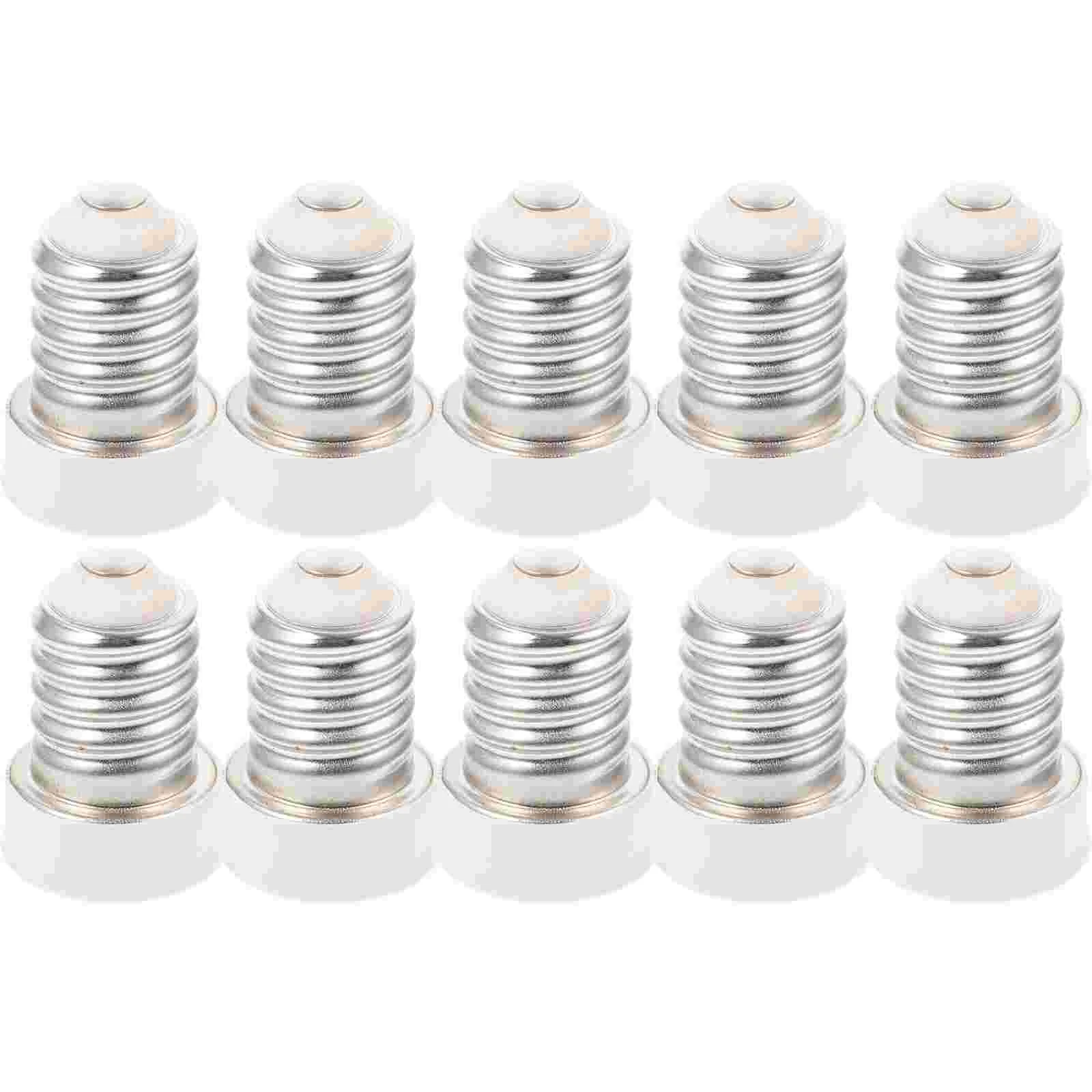 

10 Pcs Lampholder Adapter Converters Light Bulb Socket Adapters Copper Screw E14 to E12