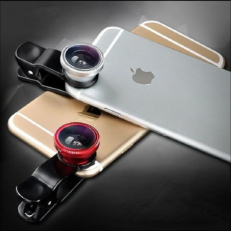 범용 휴대 전화 렌즈 피쉬 아이 광각 매크로 전화 클립 카메라 렌즈 0.67X HD 렌즈 액세서리 아이폰 안드로이드