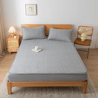 Waterproof Thicken Mattress Pad Protector Embroidered Breathable Fitted Sheet Bed Cover Durable Skin-friendly 140/160/180x200 3