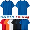 Plus Size T-shirt Men for 110-175kg Pack of 1/3 Breathable Quick Dry Tees Big Oversized Round Neck Short Sleeve Sport T-shirt 1
