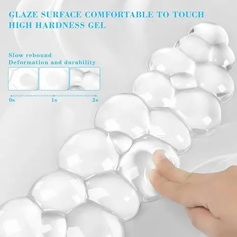 Cloud Keyboard and Mouse Wrist Rest Cute Transparent Silicone Wrist Rest for Office Computer Laptop Gaming