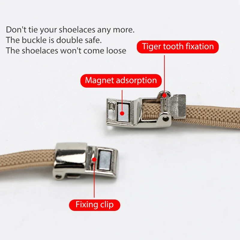 Shoelace Buckles 1 Pair Magnetic Stainless Closure For Sneakers