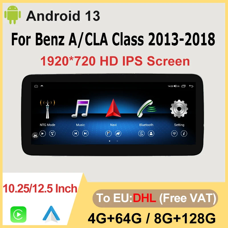

Factory Price Android13 For Mercedes Benz A Class-W176 CLA-C117 GLA-X156 Car Video Player Multimedia GPS Navigation Bluetooth 4G