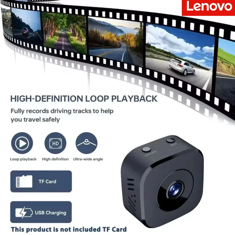 Lenovo 6K Mini telecamera di sicurezza Wireless 2.4G WiFi Monitoraggio Protezione di sicurezza Visione notturna remota Sorveglianza Smart Home Nuovo - immagine 3
