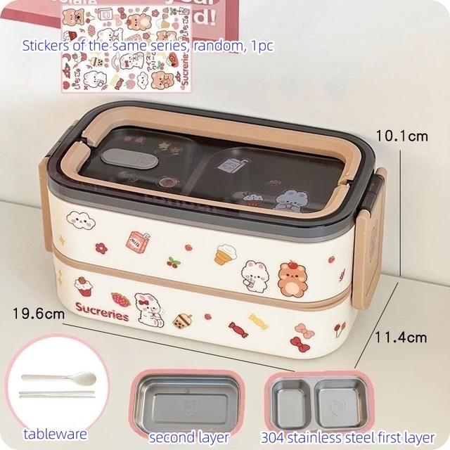 Kawaii Cartoon Stainless Steel Lunch Box – The Kawaii Shoppu