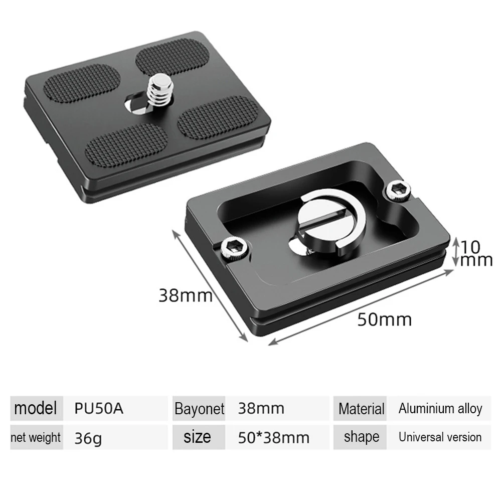 Camera Tripod Adapter Universal Metal Quick Release Plate