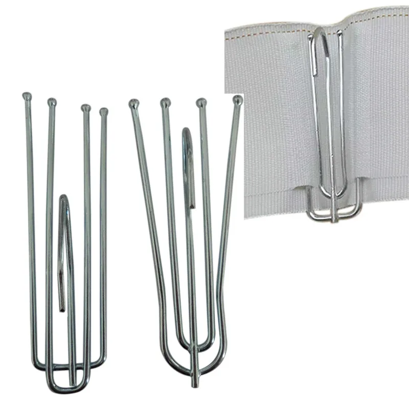 Curtain Four-claw Hooks 50 Pcs Use with Tape, curtain clip