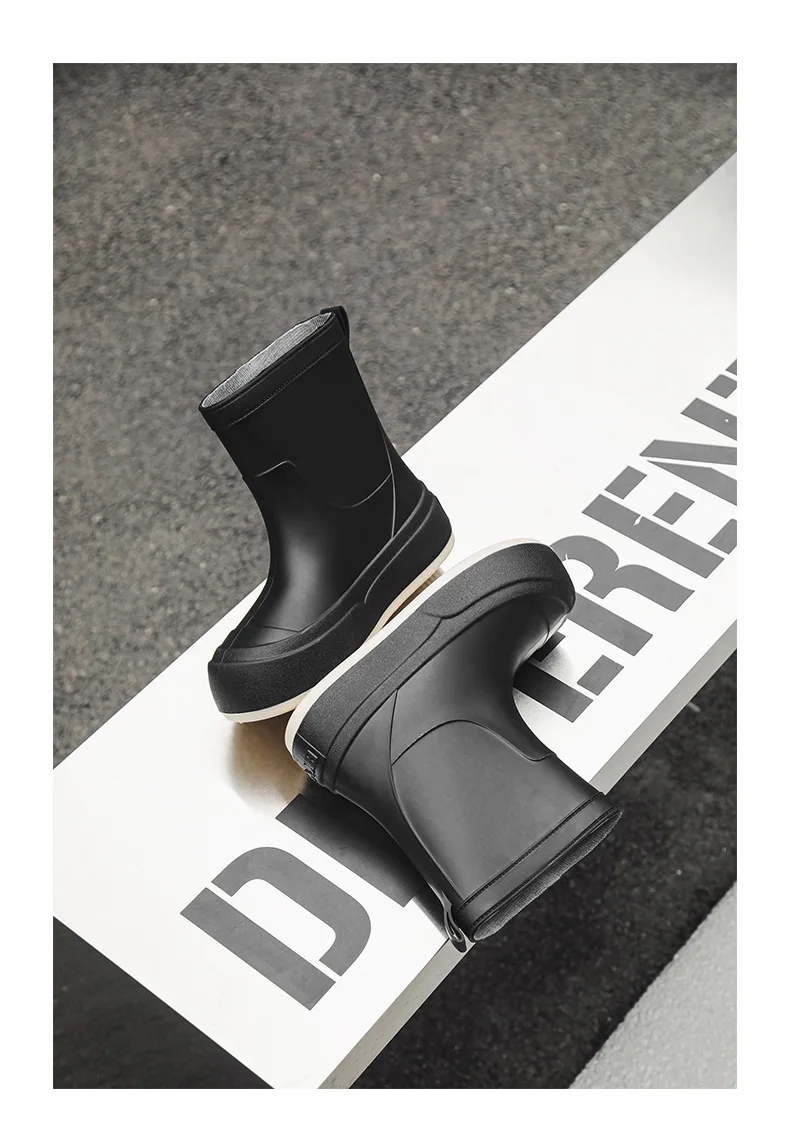 Evshine Frauen Mode Regen Schuhe Im Freien Wasserdichte Arbeit Garten Schuhe 2025, Neue Kurze Röhre Regen Stiefel Weichen Boden Dame Ankle Boot – Detail 12