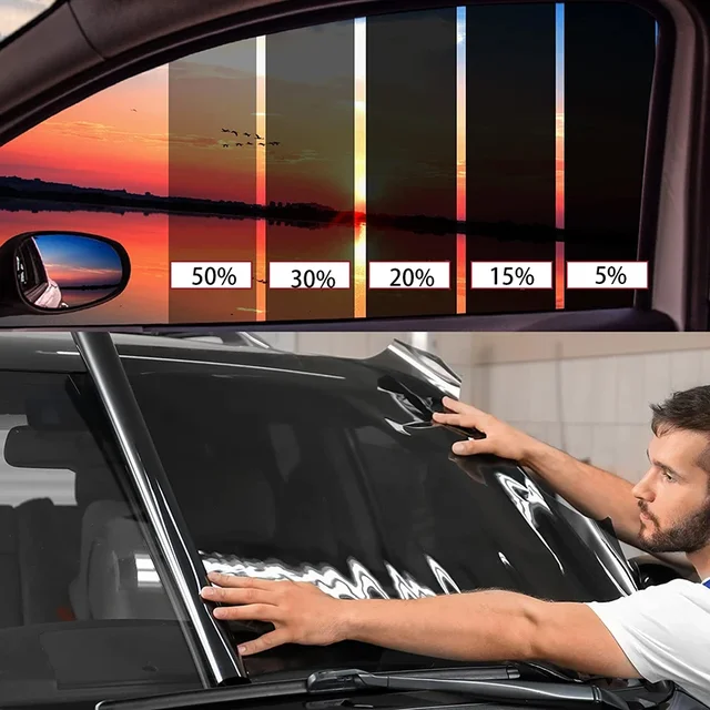 Car VLT 1%-50% Sun Shade Window Glass Sticker Foils Tint Tinting Film Auto Home Solar UV Protector Stickers Auto Accessories