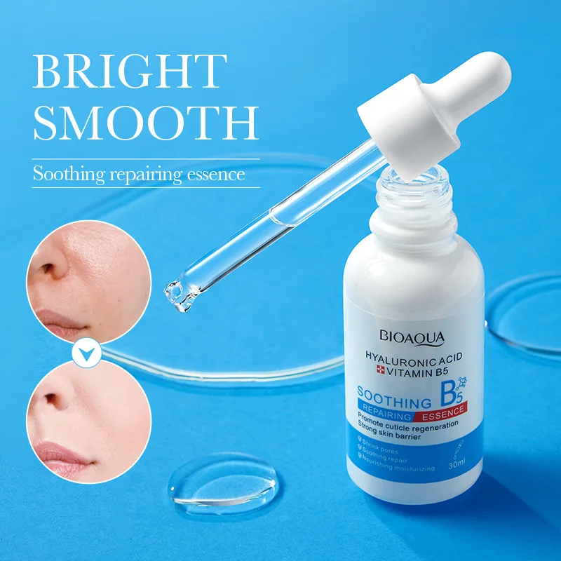 Vitamin B₅ Pore Shrinking Serum Hyaluronic Acid Wrinkle Remover Moisturizing Soothing Repair Skin Care Anti Aging Cream B5