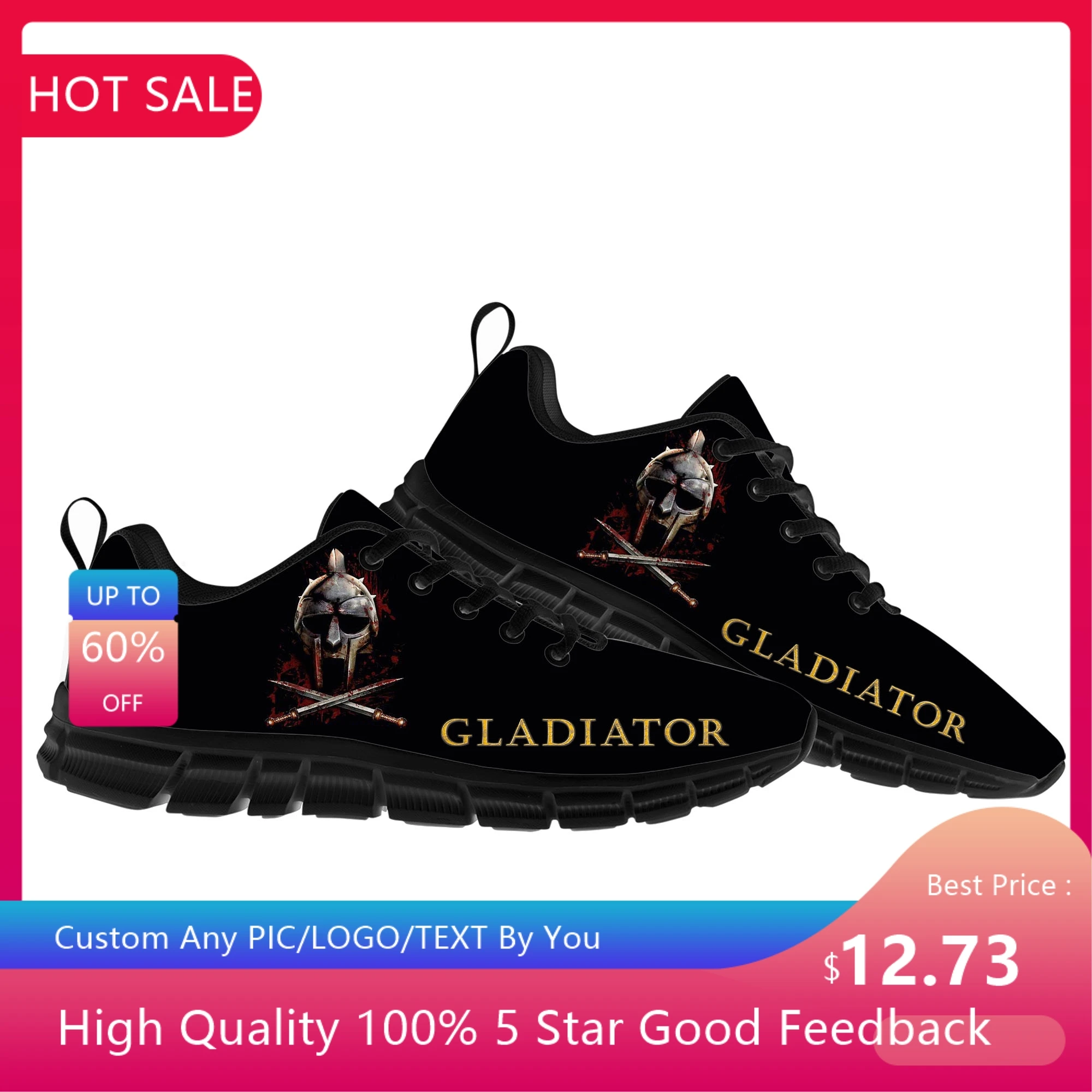 

Гладиаторы, спортивная обувь для мужчин, женщин, подростков, детей, Рассел Кроу, кроссовки, высокое качество, повседневные кроссовки, пара, обувь на заказ